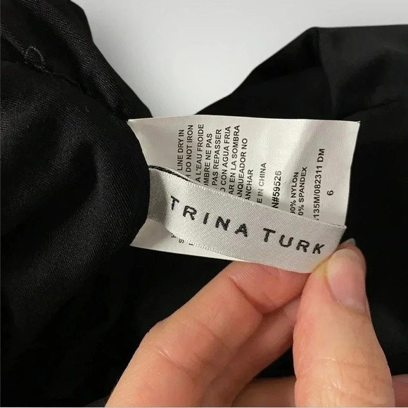 Trina Turk Monaco Swimsuit Sz 6 Black - Picture 4 of 8